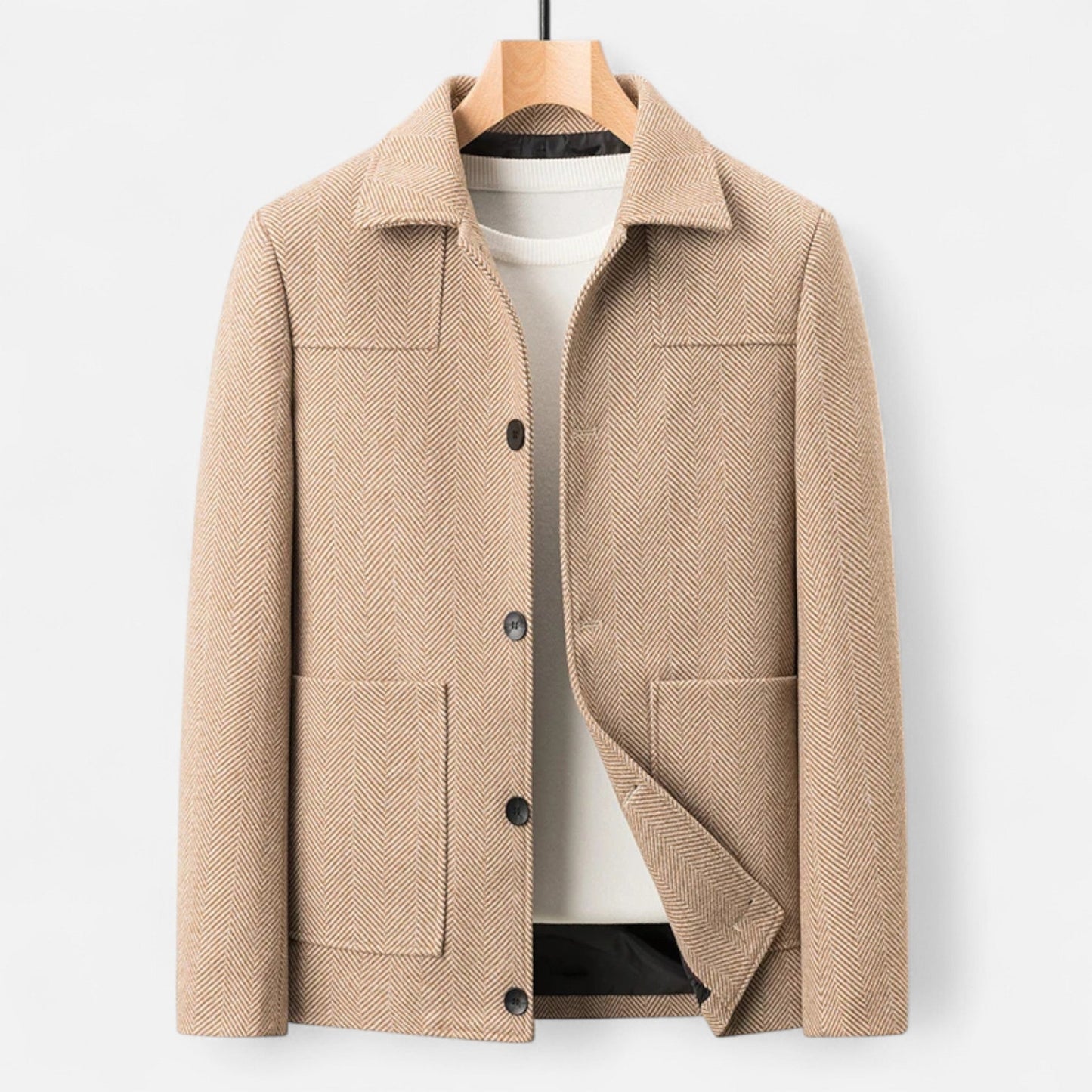 Image of Shane | Men's Collared Button-Front Jacket