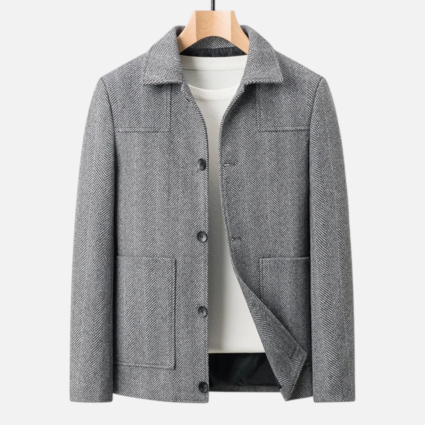 Image of Shane | Men's Collared Button-Front Jacket