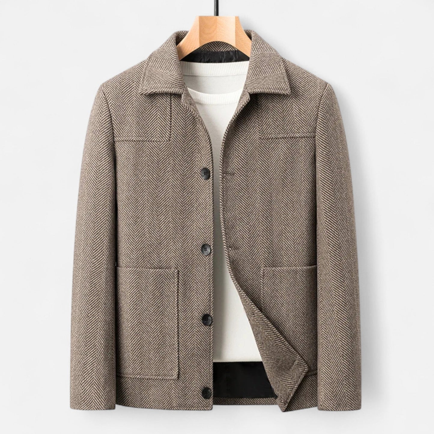 Image of Shane | Men's Collared Button-Front Jacket