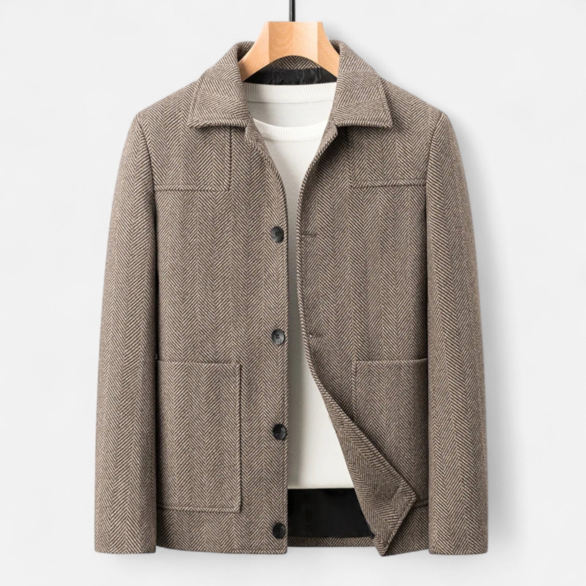 Image of Shane | Men's Collared Button-Front Jacket