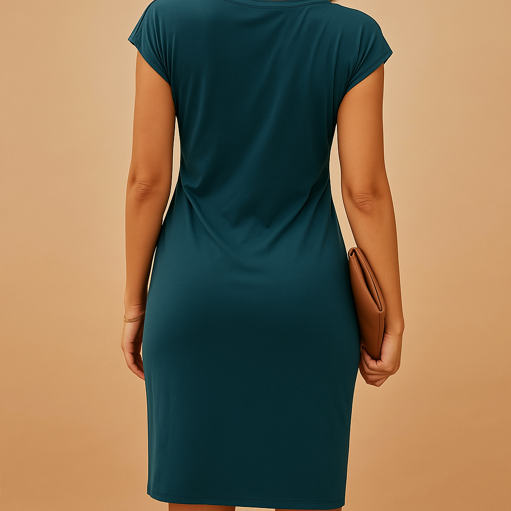 Women’s shaping fitted dress with stretchy fit and elegant silhouette, perfect for work, parties, dinners, and casual occasions.