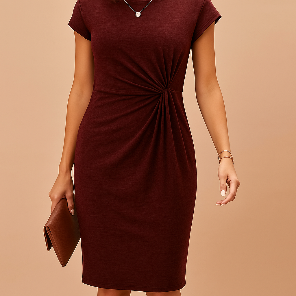 Women’s shaping fitted dress with stretchy fit and elegant silhouette, perfect for work, parties, dinners, and casual occasions.