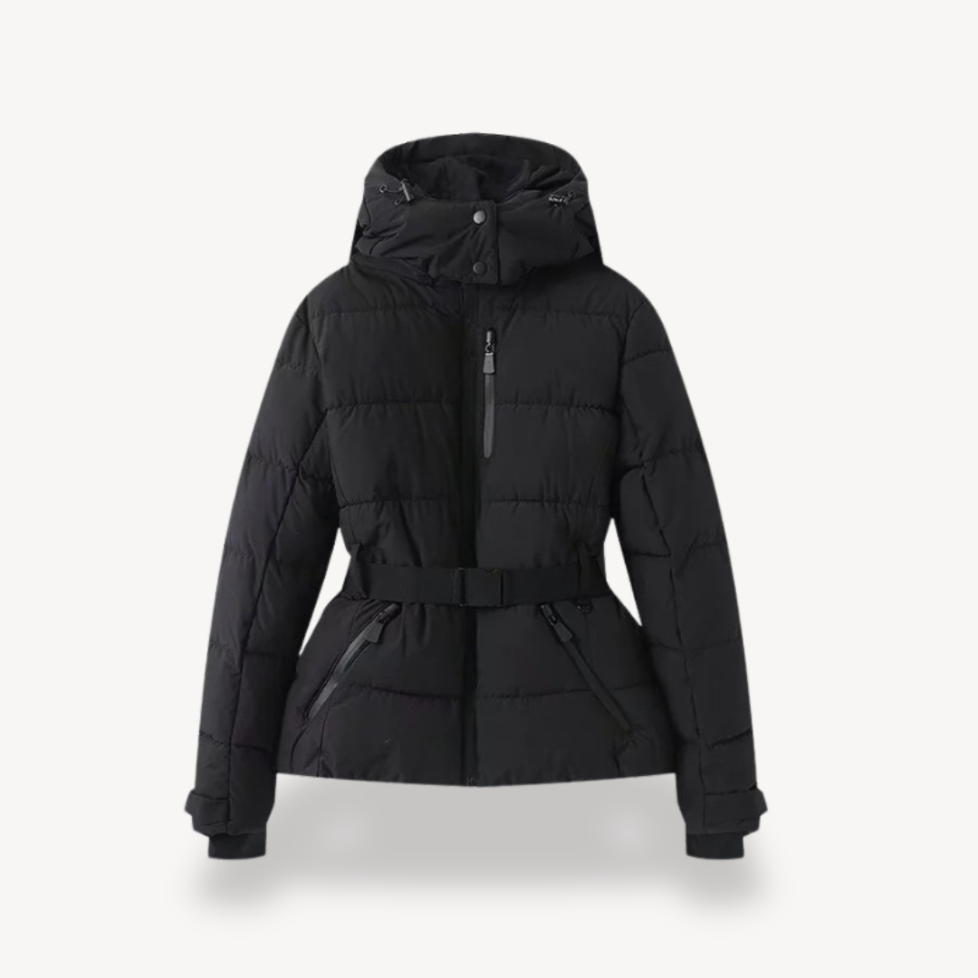 Image of Sherry | Women's Hooded Belted Puffer Jacket
