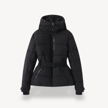 Image of Sherry | Women's Hooded Belted Puffer Jacket