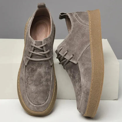 Men's Suede Sneakers Versatile Brown
