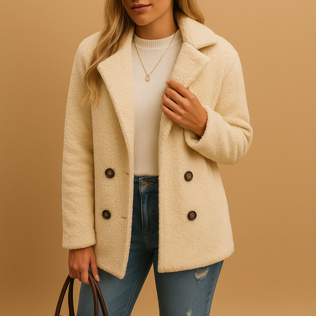 Warm Womens Button Front Parka Coat - VibreMode