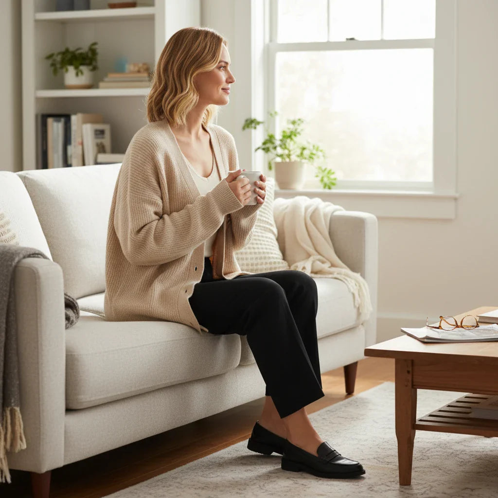Women's Oversized Ribbed Cardigan Sweater