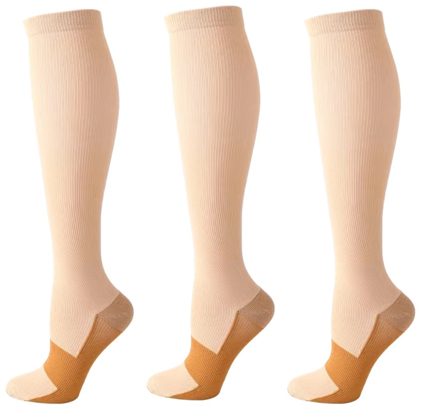 Knee High Compression Socks Support Varicose Veins Relief