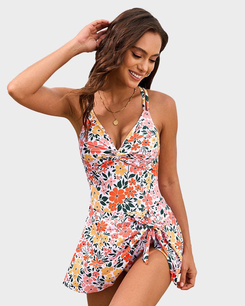 Slimming Women's Beach Swim Dress Swimsuit