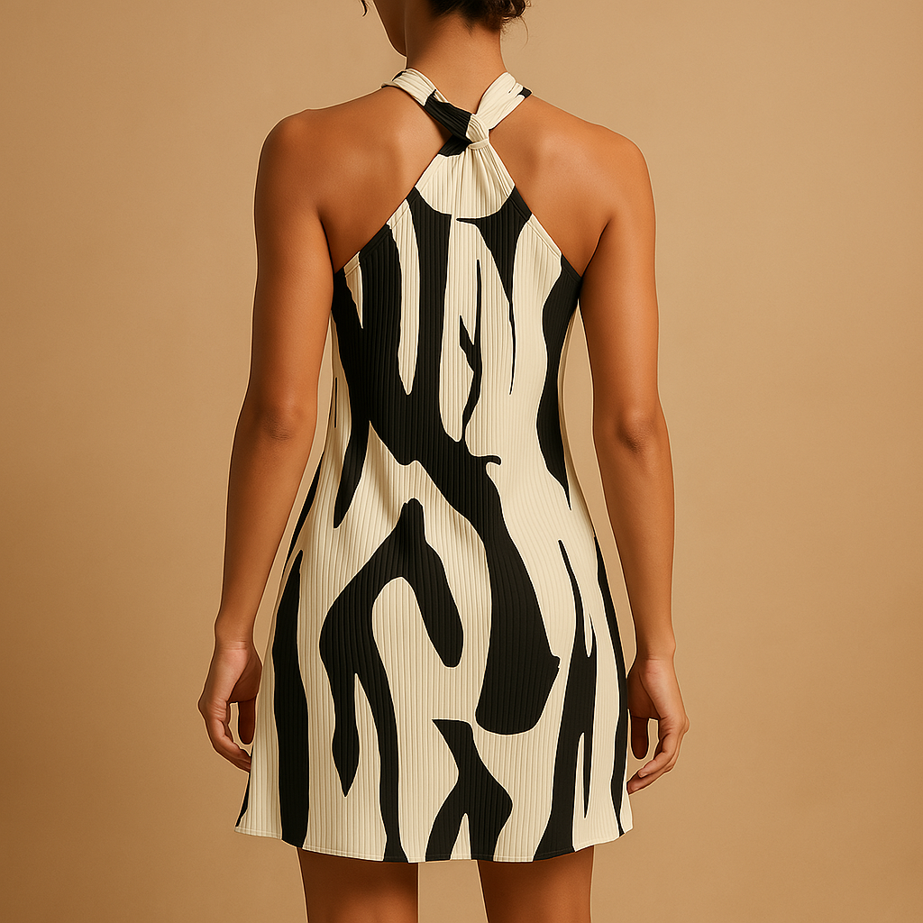 Women’s sleeveless printed summer dress with relaxed fit and lightweight design, perfect for beach days, vacations, and warm weather.