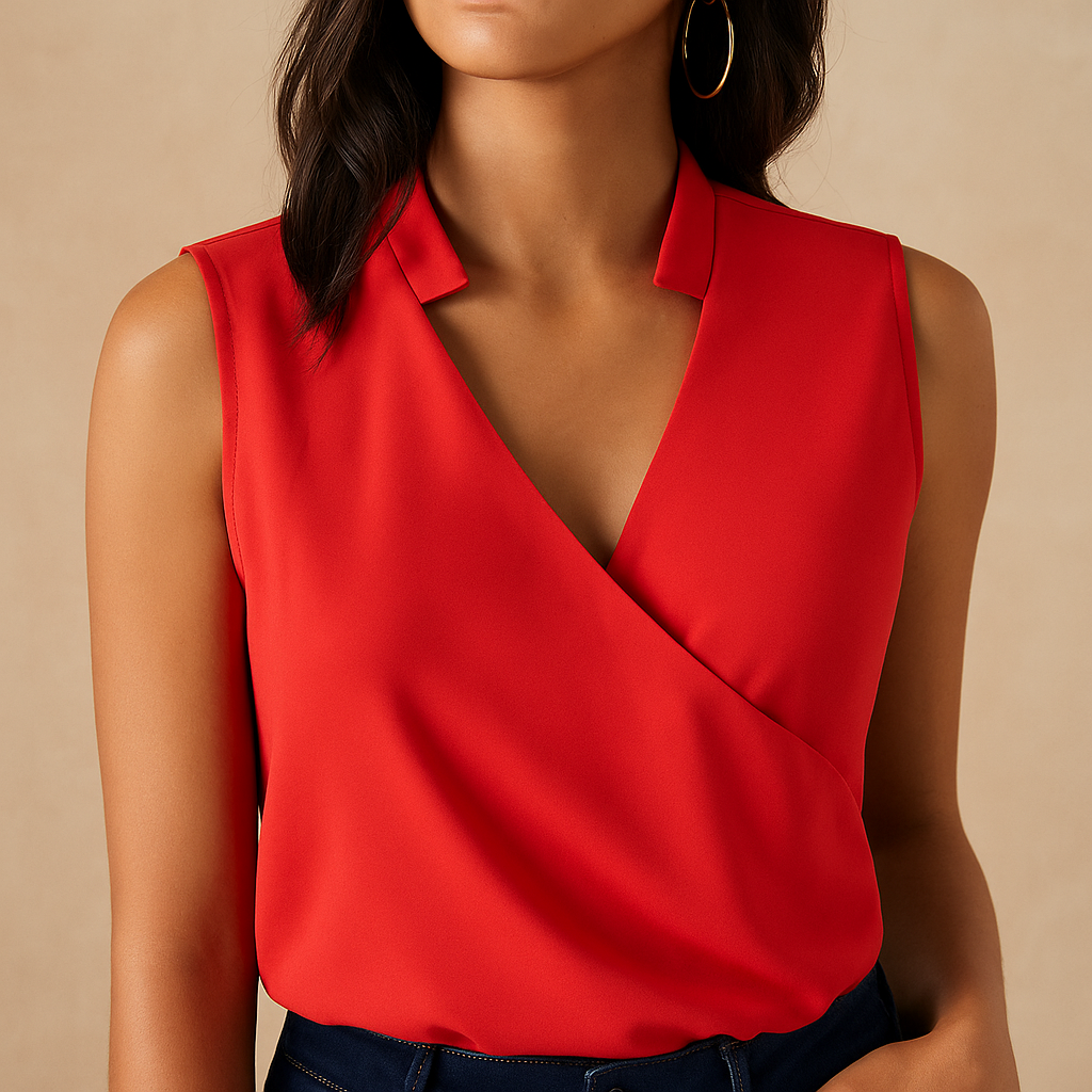 Women’s sleeveless summer top with a lightweight and breathable design, perfect for warm days and versatile everyday styling.