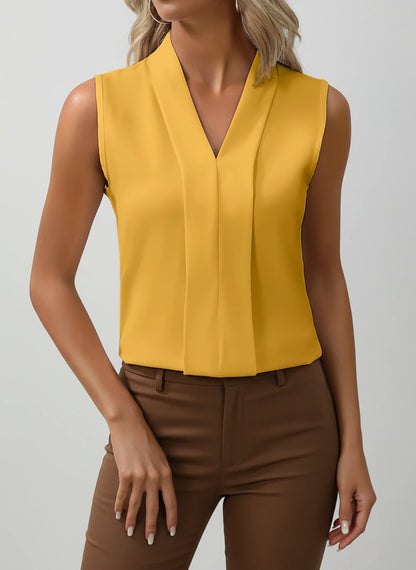Women's V-Neck Sleeveless Blouse
