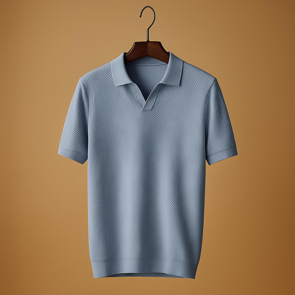Slim fit classic polo shirt for men with a collar and button closure, ideal for casual outfits, office wear, and relaxed weekend looks.