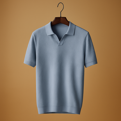Slim fit classic polo shirt for men with a collar and button closure, ideal for casual outfits, office wear, and relaxed weekend looks.