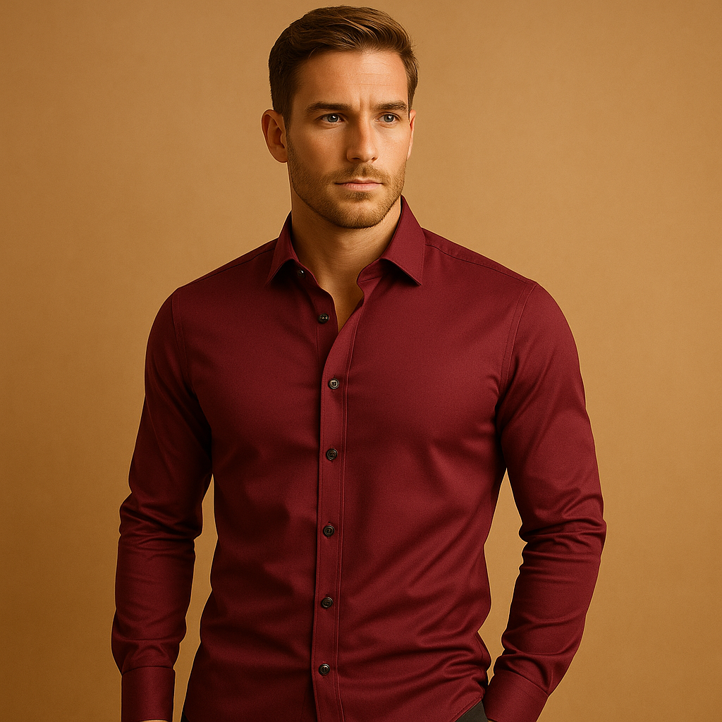Men's Slim Fit Stretch Shirt - VibreMode
