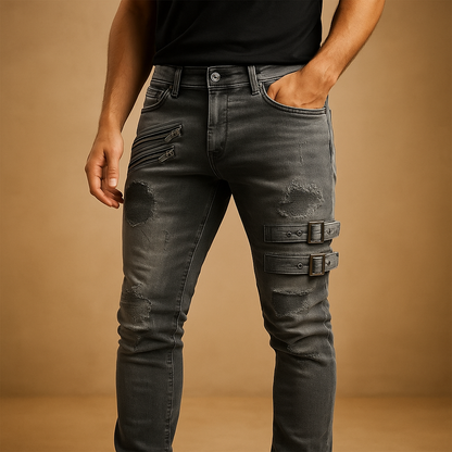 Men’s slim fit jeans with stretch comfort and modern design, perfect for casual and smart casual outfits.