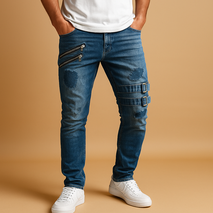 Comfort Fit Mens Stretch Jeans - VibreMode