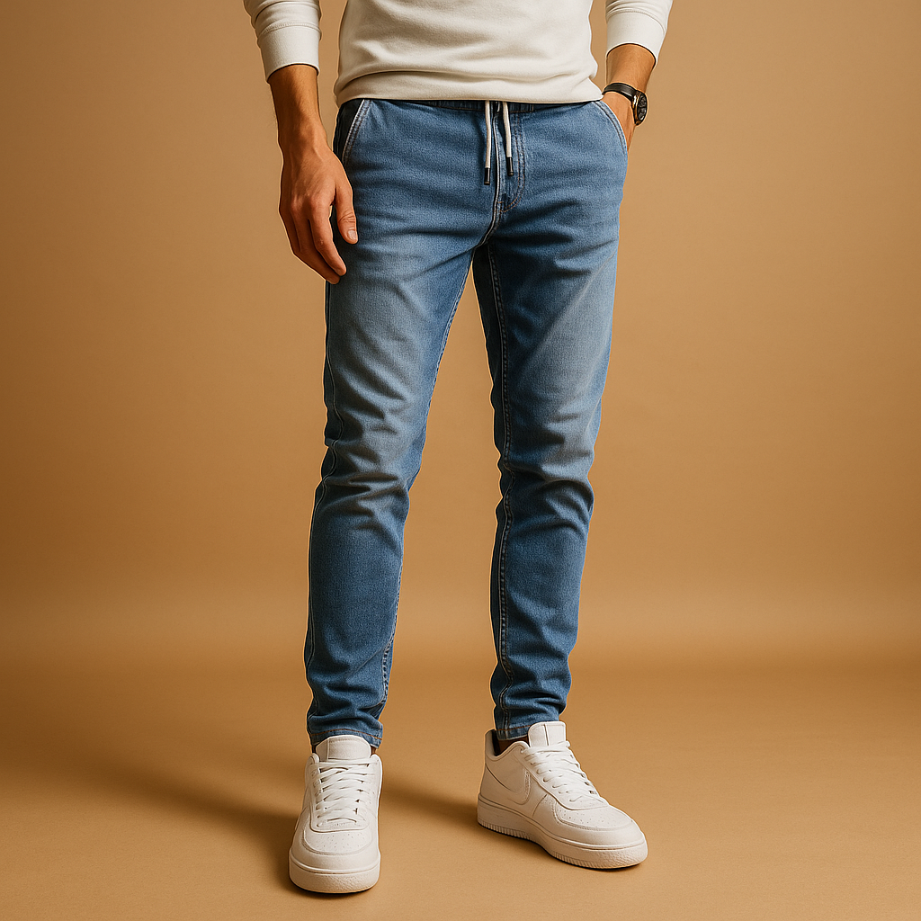Men's Slim Fit Stretch Denim Jeans - VibreMode
