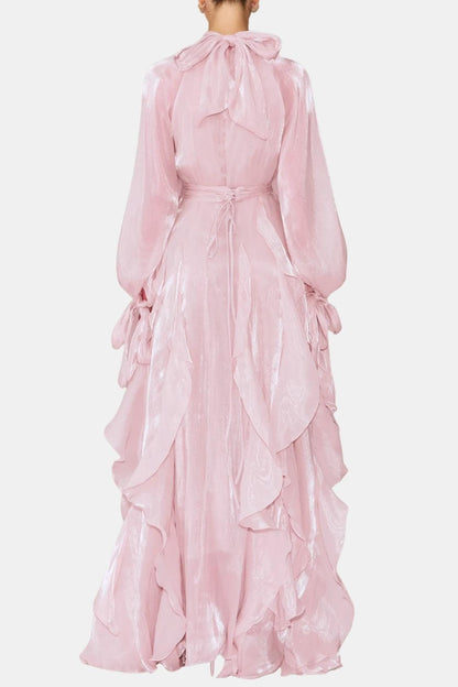 Image of Sloane | Women's Ruffle Long Sleeve Maxi Dress