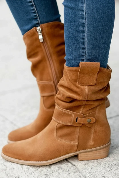 Women's Western Ankle Boots Slouch Style