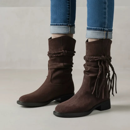 Women's Mid Calf Slouch Boots - VibreMode
