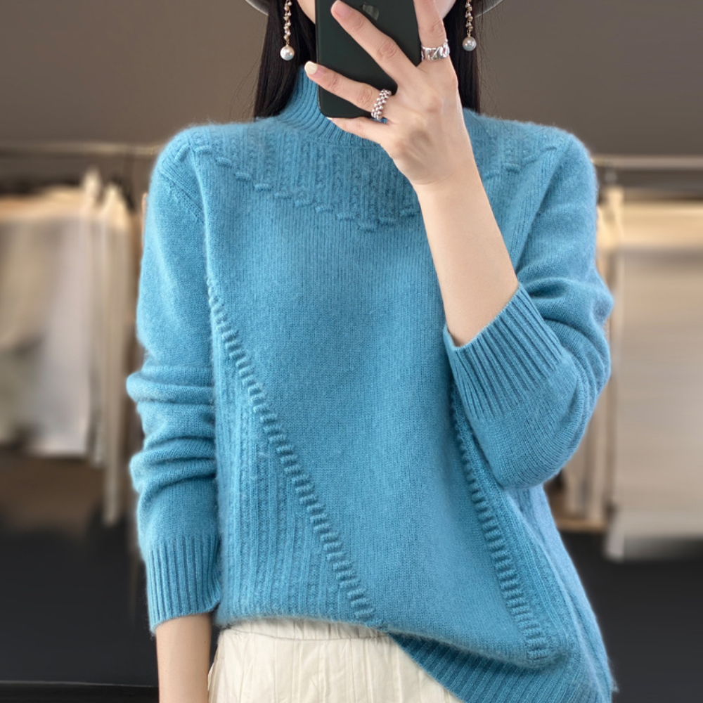 Image of Sofia | Women's Long Sleeve Mock Neck Sweater