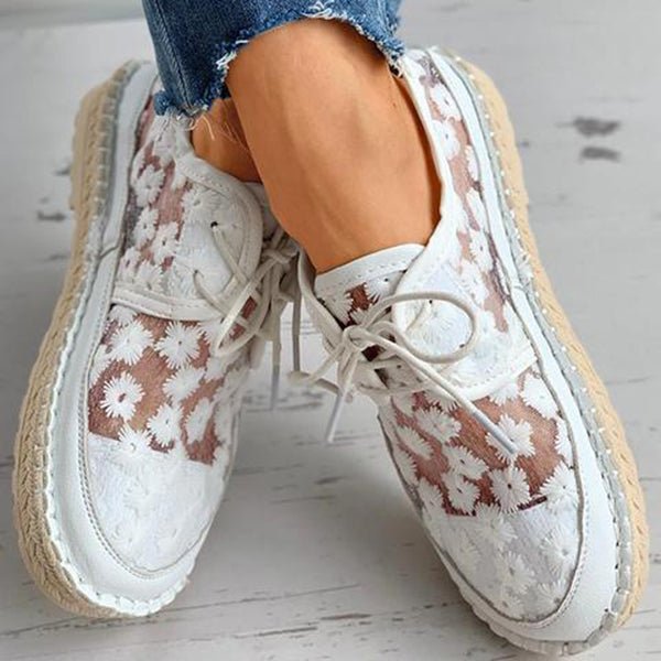 Delicate Floral Wedding Shoes