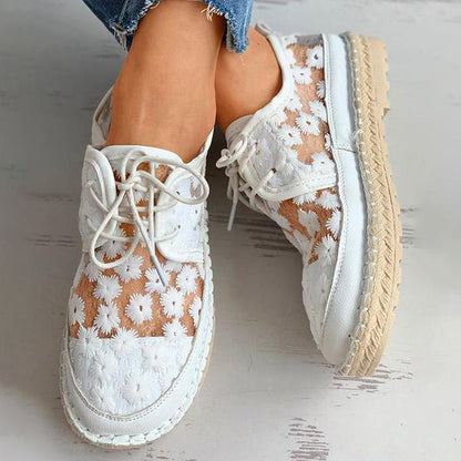 Delicate Floral Wedding Shoes