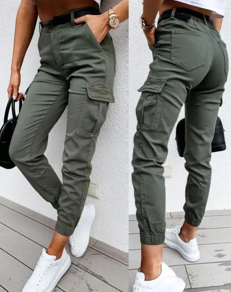 Women's High Waist Cargo Pants