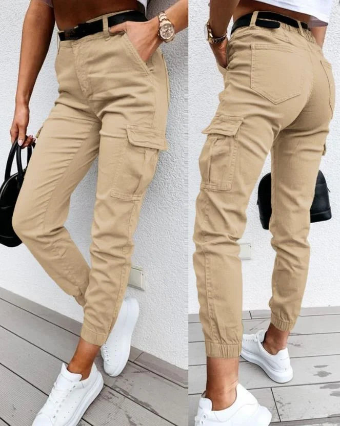 Women's High Waist Cargo Pants