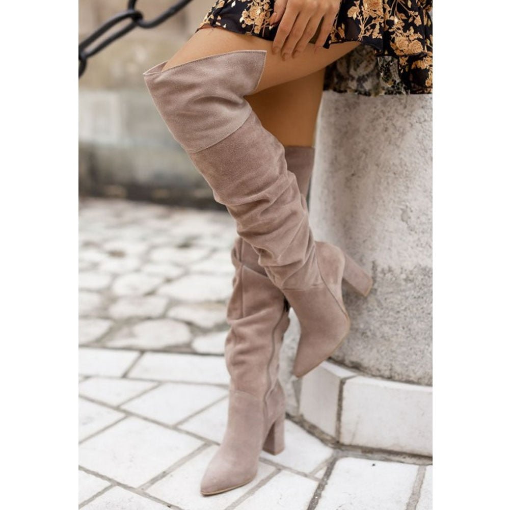 Tall Women's High Heel Knee Boots