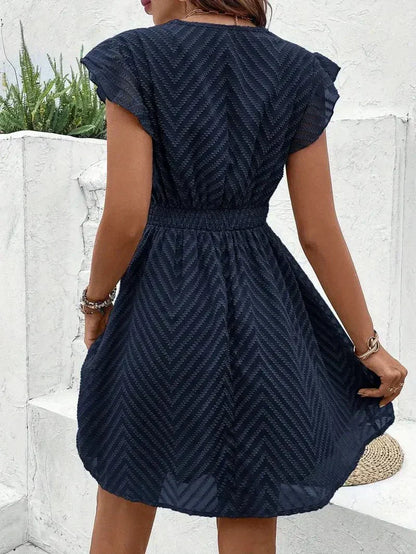 Women's Mini Dress Textured Pattern