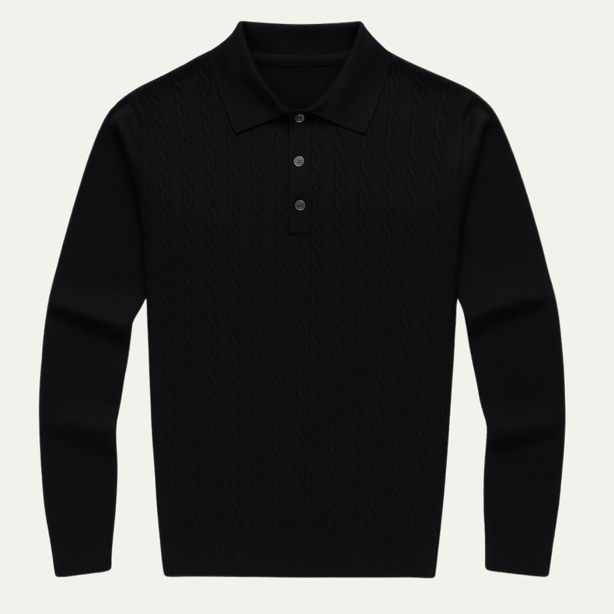 Men's Cotton Polo Sweater Soft Knit - VibreMode