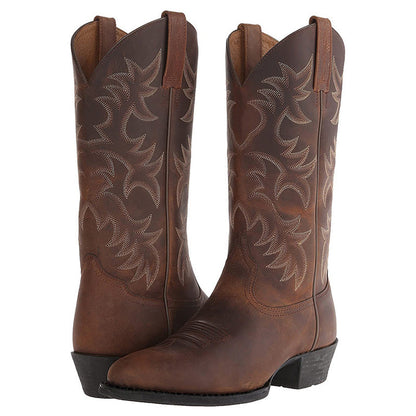 Fashionable Ladies Embroidered Western Boots - VibreMode