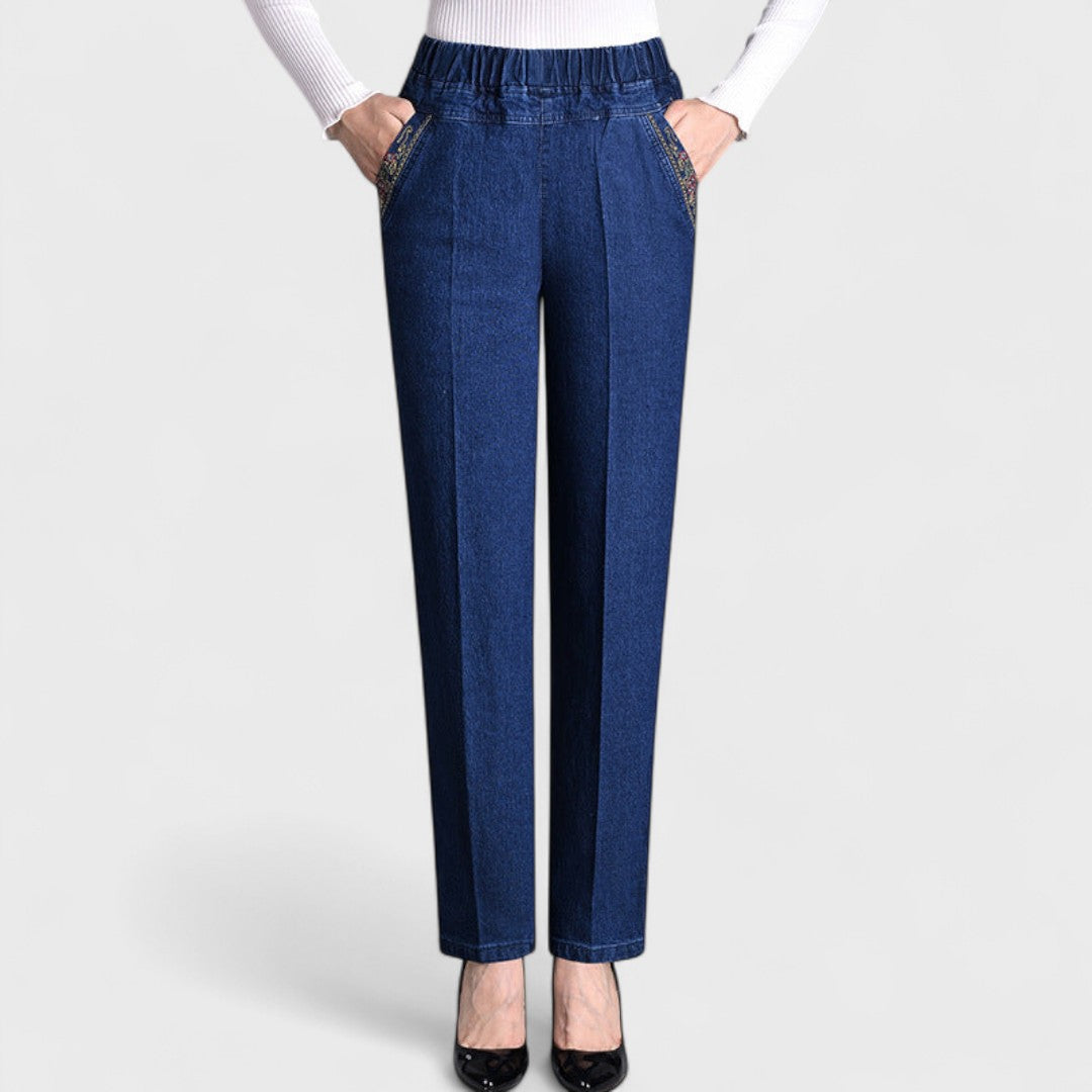 Comfortable Women's Stretchy Elastic Waist Jeans