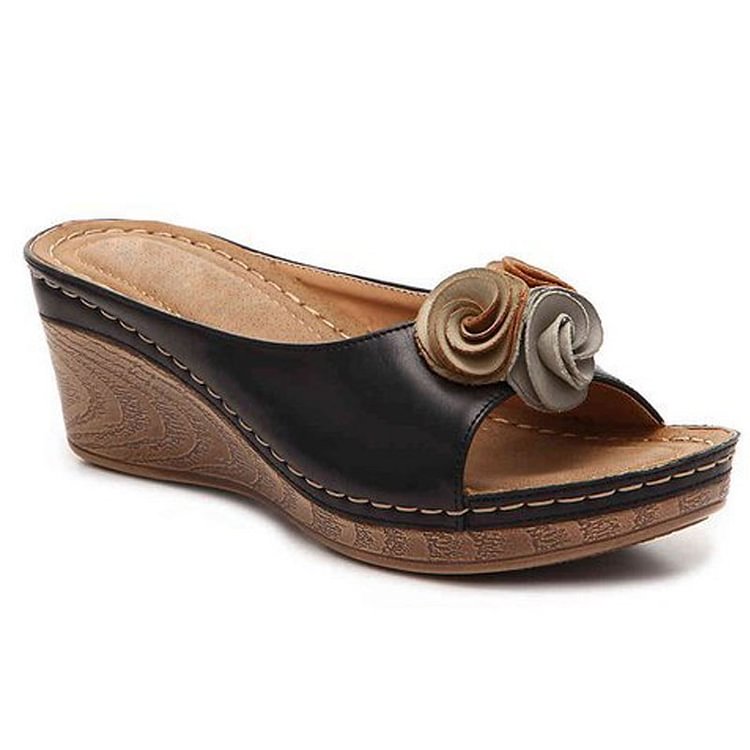 Comfortable Women's Arch Support Wedge Sandals - VibreMode