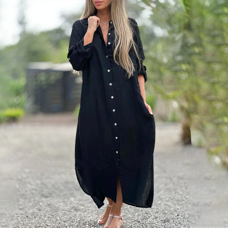 Long Sleeve Casual Shirt Dress