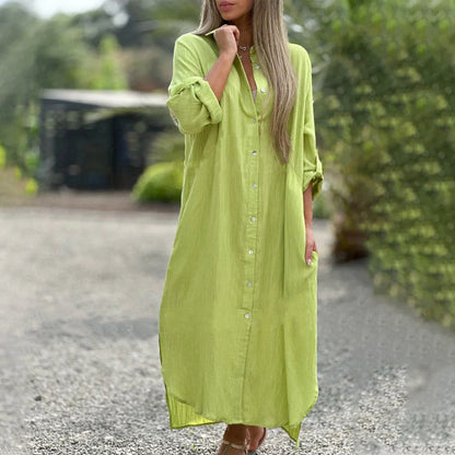 Long Sleeve Casual Shirt Dress