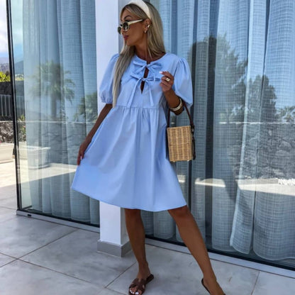 Chic Ladies Floral Mini Summer Dress - VibreMode