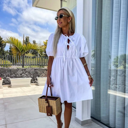 Chic Ladies Floral Mini Summer Dress