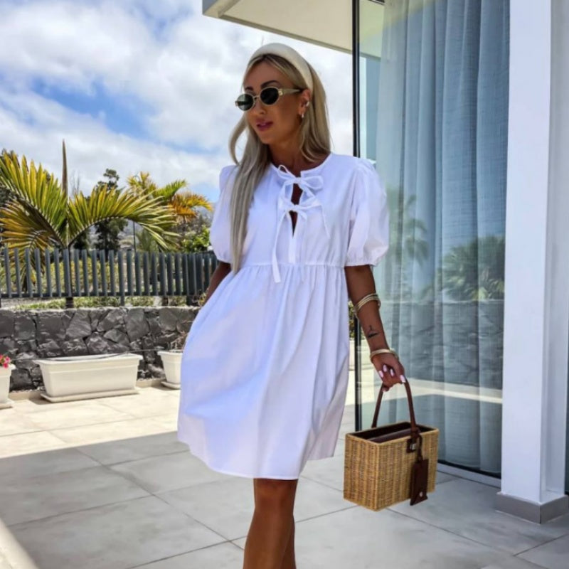 Chic Ladies Floral Mini Summer Dress