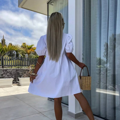 Chic Ladies Floral Mini Summer Dress