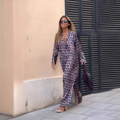 Women's Boho Printed Summer Dress Tummy Control Flowy - VibreMode