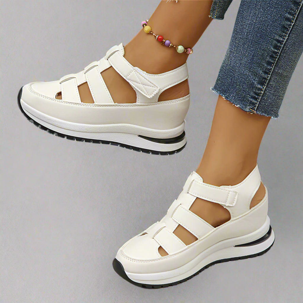Fashionable Women's Breathable Platform Sneakers - VibreMode