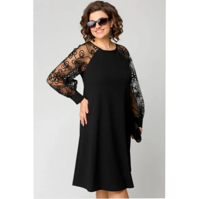 Women's Round Neck Midi Dress