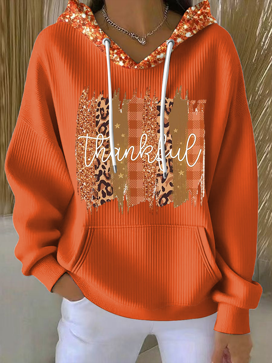Soft Glitter Winter Hooded Sweatshirt - VibreMode