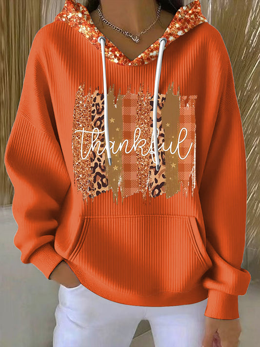 Soft Glitter Winter Hooded Sweatshirt - VibreMode
