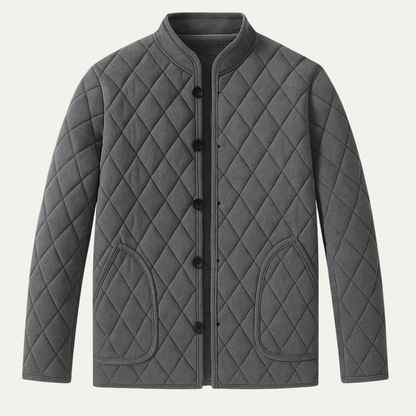 Men's Quilted Winter Jacket Thick Padded Fleece Lining - VibreMode