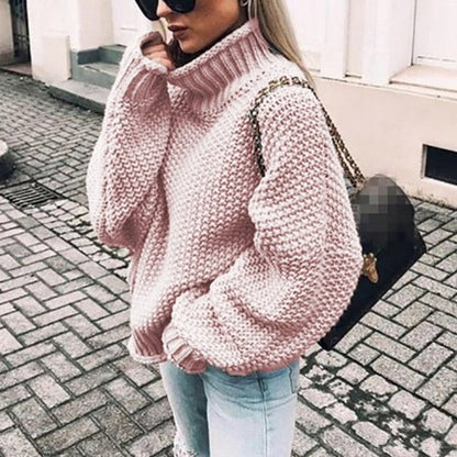 Image of Stephanie | Women's Oversized Chunky Knit Turtleneck Sweater