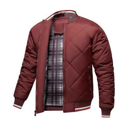Image of Stephen | Men's Diamond Quilted Bomber Jacket
